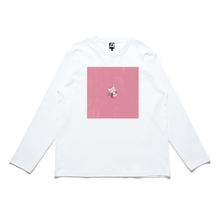 Load image into Gallery viewer, &quot;Angy&quot; Cut and Sew Wide-body Long Sleeved Tee White/Salmon Pink