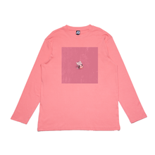 Load image into Gallery viewer, &quot;Angy&quot; Cut and Sew Wide-body Long Sleeved Tee White/Salmon Pink