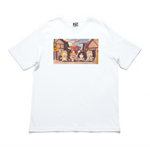 "TitanPark" Cut and Sew Wide-body Tee White/Beige