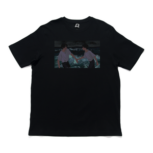 "3126" Cut and Sew Wide-body Tee Black