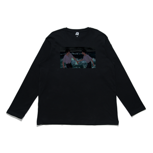 "3126" Cut and Sew Wide-body Long Sleeved Tee Black
