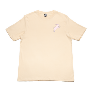 Bunny" Cut and Sew Wide-body Tee Beige