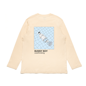 "Bunny Boy" Cut and Sew Wide-body Long Sleeved Tee White/Black