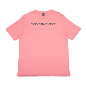 "hashiru" Cut and Sew Wide-body Tee White/Salmon Pink