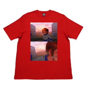 "Youth" Cut and Sew Wide-body Tee White/Red