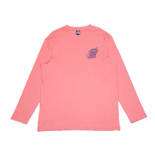 Load image into Gallery viewer, &quot;Good Times&quot; Cut and Sew Wide-body Long Sleeved Tee White/Beige/Salmon Pink