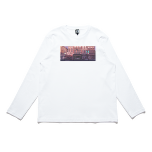 "Tav 5" Cut and Sew Wide-body Long Sleeved Tee White