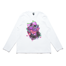 Load image into Gallery viewer, &quot;Kyutsii&quot; Cut and Sew Wide-body Long Sleeved Tee PInk/White
