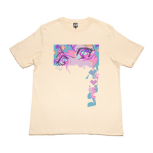 Load image into Gallery viewer, &quot;Melt&quot; Cut and Sew Wide-body Tee White/Black/Beige