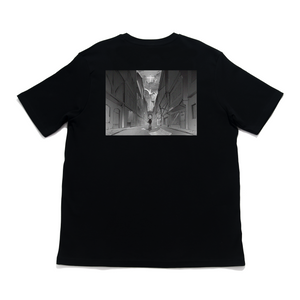 "Angel & Midnight" Cut and Sew Wide-body Tee White/Black