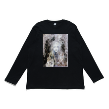 Load image into Gallery viewer, &quot;Porcelain doll &amp; Blue&quot; Cut and Sew Wide-body Long Sleeved Tee Black/White