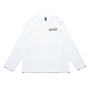 "Colors" Cut and Sew Wide-body Long Sleeved Tee White/Black