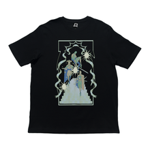 Load image into Gallery viewer, &quot;Knights003&quot; Cut and Sew Wide-body Tee White/Black