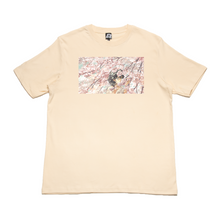 Load image into Gallery viewer, &quot;Boo!&quot; Cut and Sew Wide-body Tee Beige/ Salmon Pink