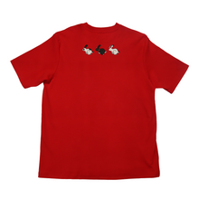 Load image into Gallery viewer, &quot;Rabbits&quot; Cut and Sew Wide-body Tee Red