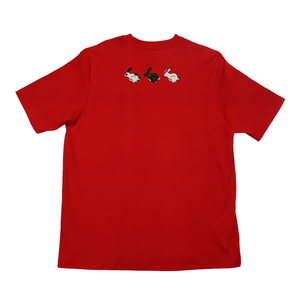 "Rabbits" Cut and Sew Wide-body Tee Red