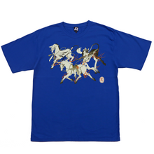 Load image into Gallery viewer, "Horses" Boxer-Fit Heavy Cotton Tee Blue