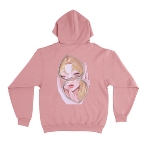 "Lips" Basic Hoodie Light Pink/Black/White