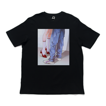 Load image into Gallery viewer, “MeU&quot; Cut and Sew Wide-body Tee White/Black