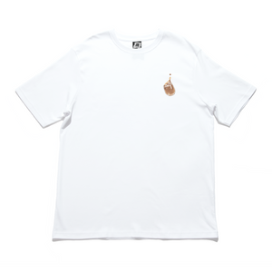 "Coffee" Cut and Sew Wide-body Tee White