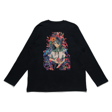 Load image into Gallery viewer, &quot;Flowerwall&quot; Cut and Sew Wide-body Long Sleeved Tee Black