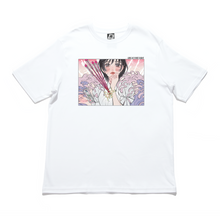 Load image into Gallery viewer, “Love at first sight&quot; Cut and Sew Wide-body Tee White/Salmon Pink