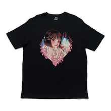 Load image into Gallery viewer, &quot;Miki&quot; Cut and Sew Wide-body Tee White/Salmon Pink/Black