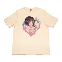 Load image into Gallery viewer, &quot;Miki&quot; Cut and Sew Wide-body Tee White/Salmon Pink/Black