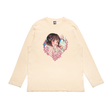 Load image into Gallery viewer, &quot;MIKI&quot; Cut and Sew Wide-body Long Sleeved Tee White/Beige/Black