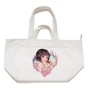 "The power of love "Tote Carrier Bag Cream