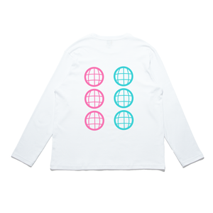 "Virtual girlfriend" Cut and Sew Wide-body Long Sleeved Tee White