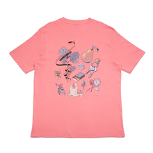 Load image into Gallery viewer, &quot;Flower Glass&quot; Cut and Sew Wide-body Tee Salmon Pink