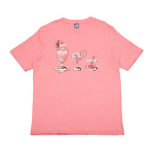 Load image into Gallery viewer, &quot;Flower Glass&quot; Cut and Sew Wide-body Tee Salmon Pink