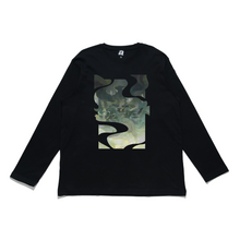 Load image into Gallery viewer, &quot;Wisp&quot; Cut and Sew Wide-body Long Sleeved Tee Black/Beige