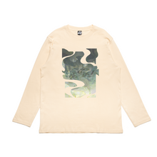 Load image into Gallery viewer, &quot;Wisp&quot; Cut and Sew Wide-body Long Sleeved Tee Black/Beige