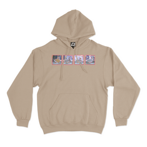 " Crossing Ducks" Fleece Hoodie Beige