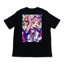 Load image into Gallery viewer, &quot;Sky &amp; Rabbit&quot; Cut and Sew Wide-body Tee Black