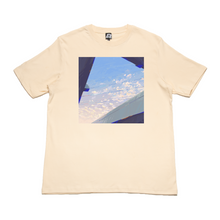 Load image into Gallery viewer, &quot;Sky &amp; Rabbit&quot; Cut and Sew Wide-body Tee Beige