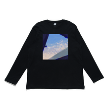 Load image into Gallery viewer, &quot;Sky &amp; Rabbit&quot; Cut and Sew Wide-body Long Sleeved Tee Black