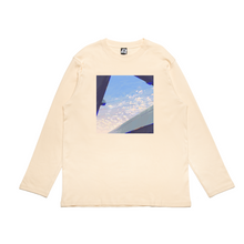 Load image into Gallery viewer, &quot;Sky &amp; Rabbit  &quot; Cut and Sew Wide-body Long Sleeved Tee Beige