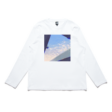 Load image into Gallery viewer, &quot;Sky &amp; Rabbit&quot; Cut and Sew Wide-body Long Sleeved Tee White