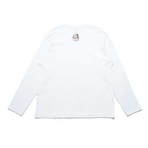 " By The Shore " Cut and Sew Wide-body Long Sleeved Tee White