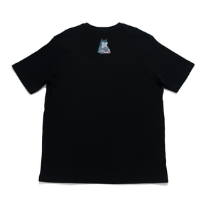 " Pitter-Patter Song " Cut and Sew Wide-body Tee Black