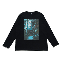 Load image into Gallery viewer, &quot; Pitter-Patter Song &quot; Cut and Sew Wide-body Long Sleeved Tee Black