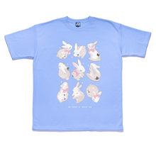 Load image into Gallery viewer, &quot; No need to mend me&quot; Taper-Fit Heavy Cotton Tee Violet /Sky Blue