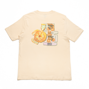 "Tangy snail" Cut and Sew Wide-body Tee White/Beige