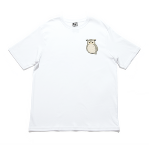 "Owl" Cut and Sew Wide-body Tee White/Black