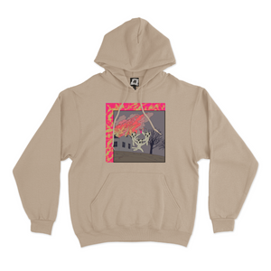 "Firestarters" Basic Hoodie Beige/Deep Pink