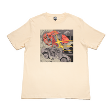 Load image into Gallery viewer, &quot;car-chaser&quot; Cut and Sew Wide-body Tee Black/Beige/Red