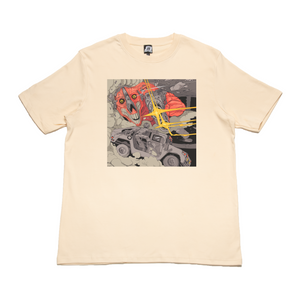 "car-chaser" Cut and Sew Wide-body Tee Black/Beige/Red